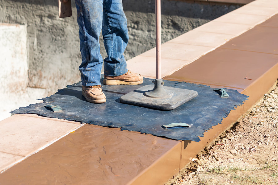 Picture of stamping concrete in santa rosa